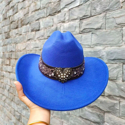 Classic Waterproof Cowboy Hat with Unique Cowhead Detail - Trendy Straw Sun Protection Accessory