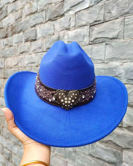 Classic Waterproof Cowboy Hat with Unique Cowhead Detail - Trendy Straw Sun Protection Accessory