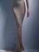 Women's Sequin Mesh Fishtail Bodycon Dress for Stunning Evening Affairs