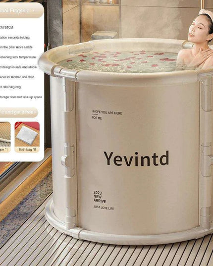 Luxury Foldable Spa Bathtub with Steam Cover - Transform Your Home into a Relaxation Oasis