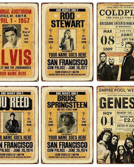 Legends of Rock Metal Wall Art - Timeless Decor for Music Enthusiasts and Entertainment Spaces