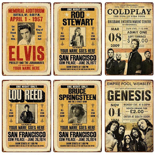 Legends of Rock Metal Wall Art - Timeless Decor for Music Enthusiasts and Entertainment Spaces