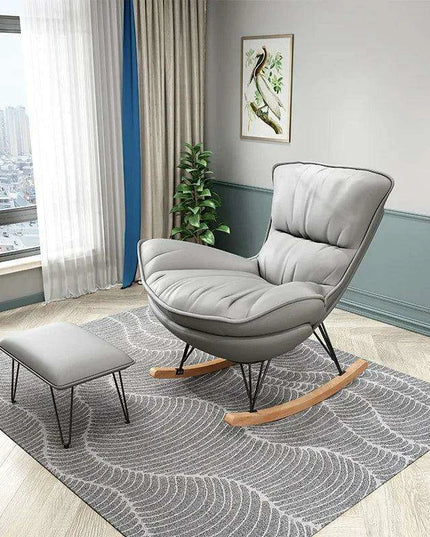 Elegant Genuine Leather Rocking Chair for Ultimate Comfort and Style