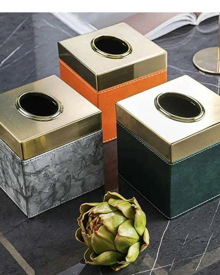 Chic Leather Tissue Holder - A Touch of Luxury for Your Home