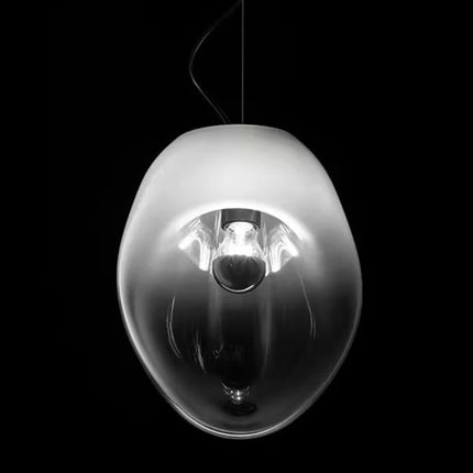 Smoke Glass Nordic Pendant Light — E27, D21×H25cm