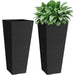 Flower Pot Set of 2 Tall Outdoor Planters 24 Inch