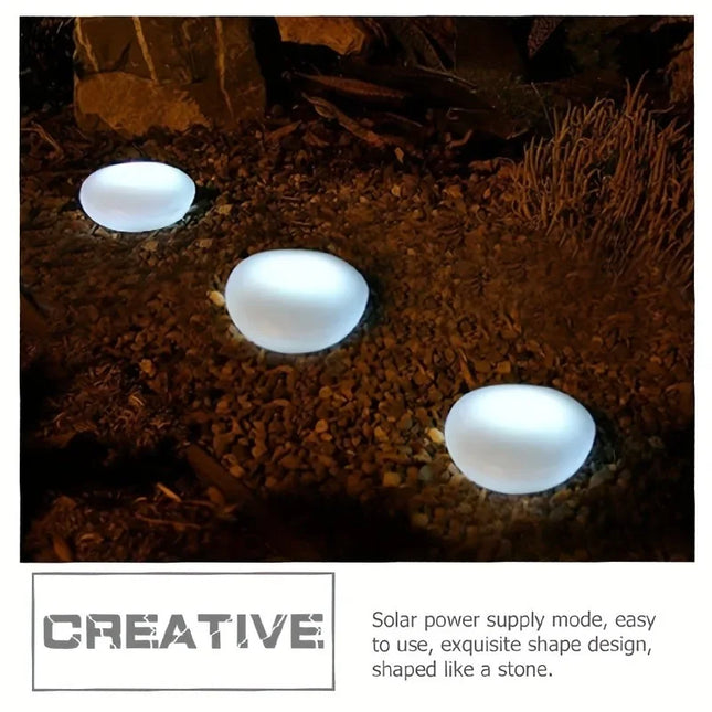 Solar Rock Garden Lights — Waterproof Outdoor Spotlight, Warm & Cool White