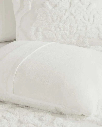 Viola Chenille Shabby Chic Bedding Set with Coordinated Shams - Elegant Comfort Collection