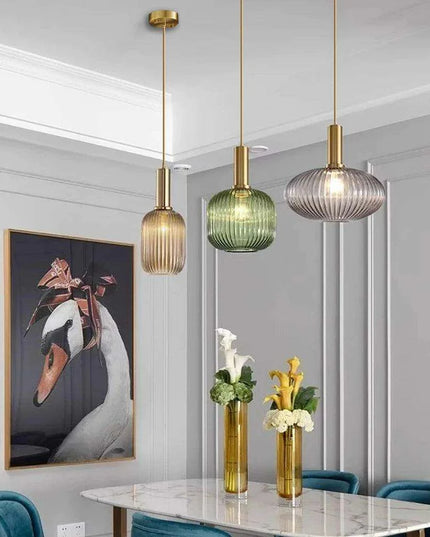 Scandinavian-Inspired Minimalist Glass LED Pendant Lights - Elegant Japanese Design for Home Interiors