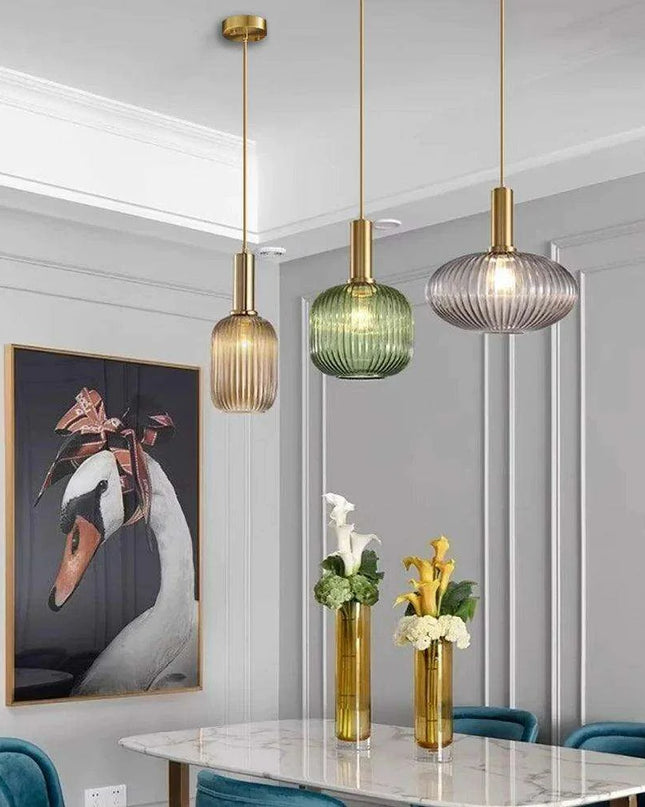 Scandinavian-Inspired Minimalist Glass LED Pendant Lights - Elegant Japanese Design for Home Interiors