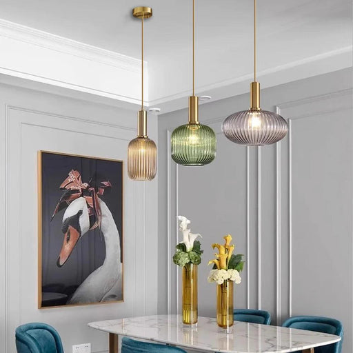 Scandinavian-Inspired Minimalist Glass LED Pendant Lights - Elegant Japanese Design for Home Interiors