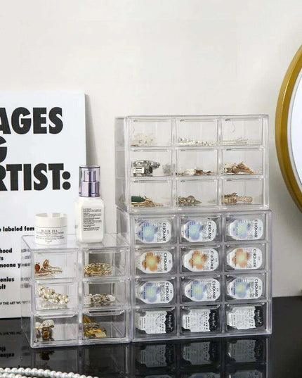 Versatile Acrylic Storage Box for Contact Lenses and Jewelry with Dust Protection