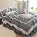 Elegant Korean-Inspired Bedding Set with Quilt Cover, Pillowcases, and Flat Sheets