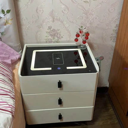 SZTongSheng Smart Nightstand: Wireless Charger & Touch Control LED Lig