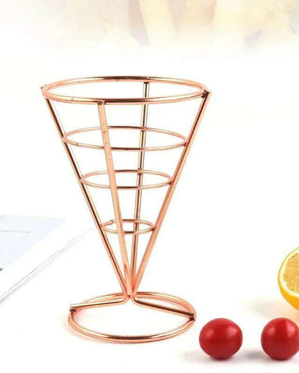 Stainless Steel Snack and Fry Holder with Sauce Cup - Your Ultimate Snacking Companion