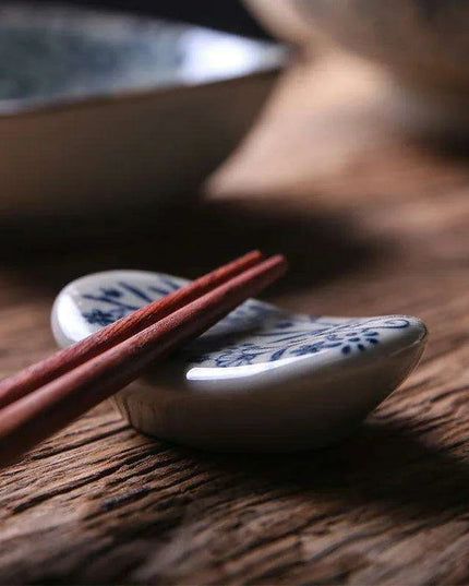 Artisan Japanese Ceramic Chopsticks Holder and Spoon Rest - Elegant Kitchen Decor 2023