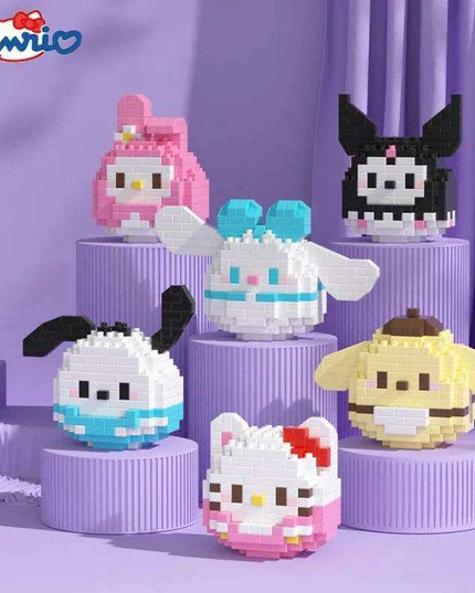 Sanrio Character Building Block Set - Whimsical Decor and Creative Play for Girls