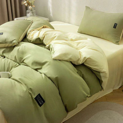 Minimalist Japanese-Inspired Duvet Cover Set with 2 Pillowcases - Luxurious & Cozy Bedding Experience