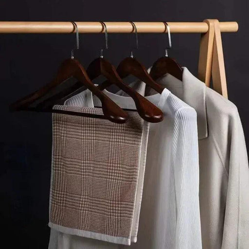 Luxurious Wooden Hangers Set for Closet Organization