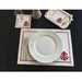 3D Embroidered Set - 12 Pieces, American Service & Cocktail Placemats - Made in Turkey