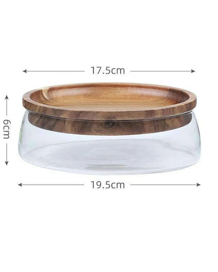 Stylish Eco-Friendly Glass Storage Jars with Acacia Wood Lids for Chic Kitchen Organization