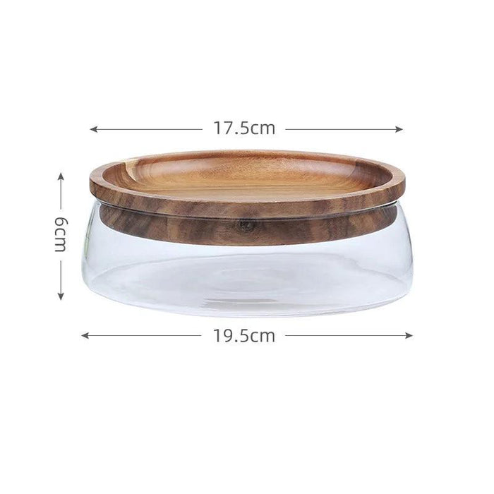 Stylish Eco-Friendly Glass Storage Jars with Acacia Wood Lids for Chic Kitchen Organization