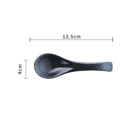 Chic Japanese Ceramic Soup Spoon - A Fusion of Style and Function for Culinary Enjoyment