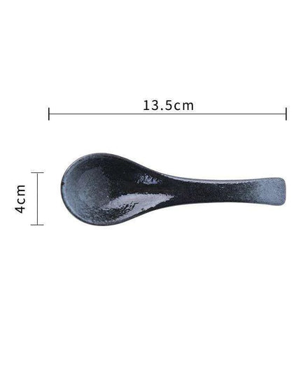 Chic Japanese Ceramic Soup Spoon - A Fusion of Style and Function for Culinary Enjoyment