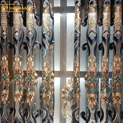 High-End Chenille Embroidery Window Curtains