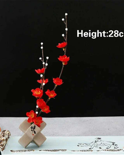 Elegant Plum Blossom Sushi and Sashimi Serving Set with Bento Mold