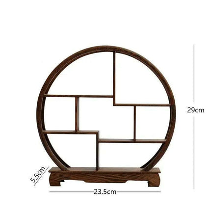 Handcrafted Wooden Display Stand for the Traditional Kung Fu Tea Ceremony