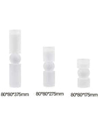 Set of 3 Frosted White SML