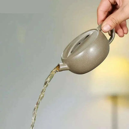 Unique Artisan Teapot - 120ml Handcrafted Green Section Mud Tea Set