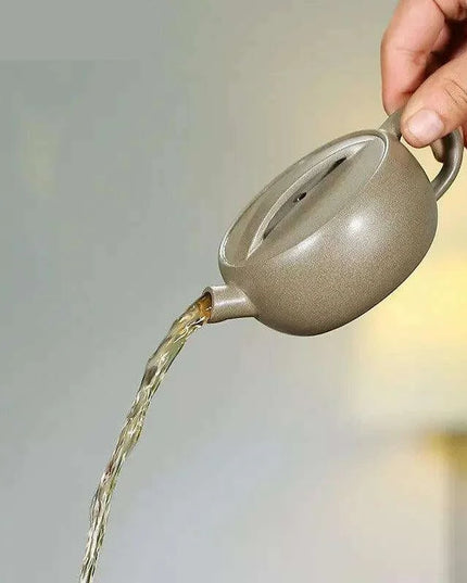 Unique Artisan Teapot - 120ml Handcrafted Green Section Mud Tea Set