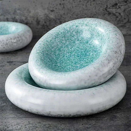 Artisan Japanese Ceramic Dinner Plates Set with Unique Artistic Patterns for Gourmet Dining