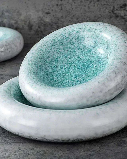 Artisan Japanese Ceramic Dinner Plates Set with Unique Artistic Patterns for Gourmet Dining