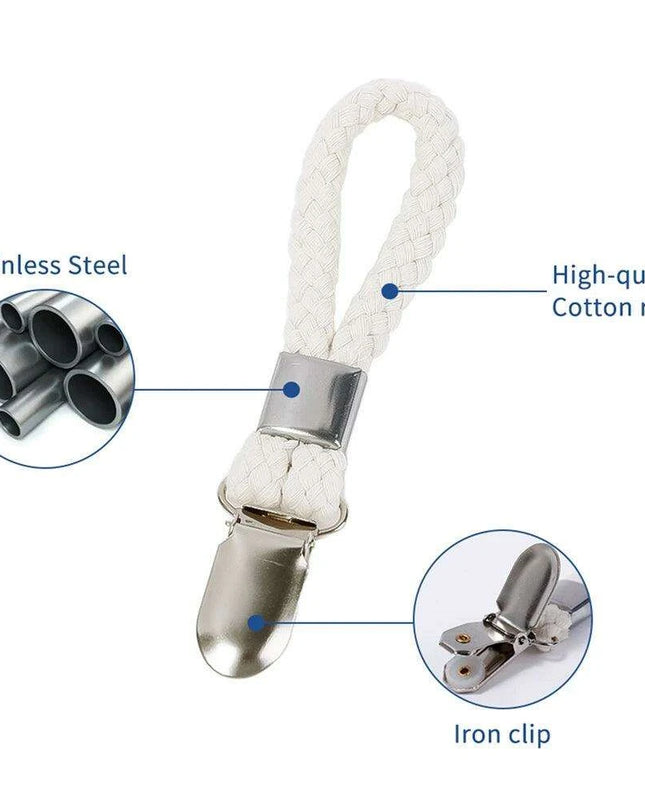 Cotton Loop Kitchen Towel Clip Hanger Set for Efficient Towel Storage and Organization
