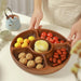 Artisanal Acacia and Walnut Wood Serving Bowl and Platter Collection