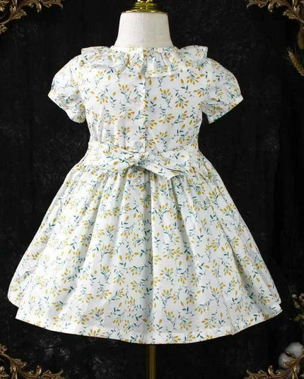 Adorable Floral Smocked Dress for Toddler Girls - Crafted with Love in Spanish Boutique Style A1335