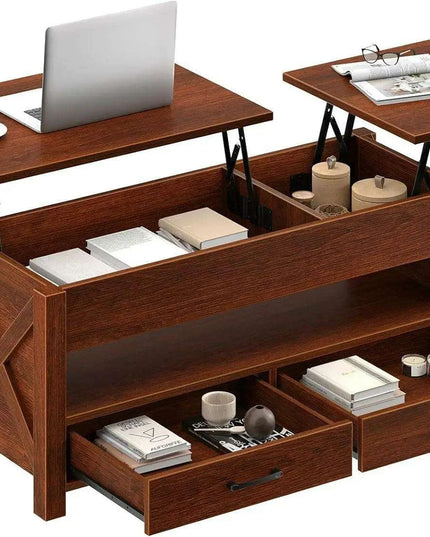 Versatile Lift-Top Coffee Table with Hidden Storage and Height Adjustment