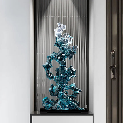 Modern HomeDecor Crafts Imitation Stone Model Sculpture Transparent Re