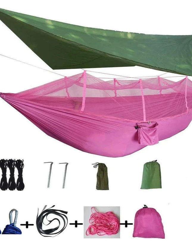 Ultimate Adventure Hammock: Weatherproof with Mosquito Net and Canopy Protection