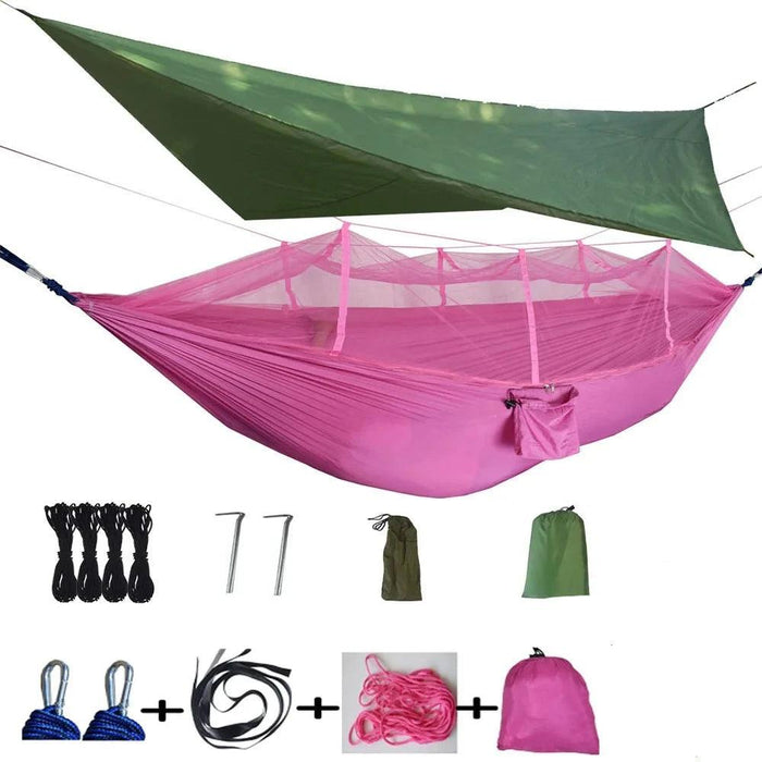 Ultimate Adventure Hammock: Weatherproof with Mosquito Net and Canopy Protection