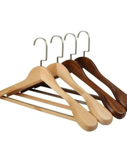 Elegant Solid Wood Suit Hangers - Premium Closet Storage Solution