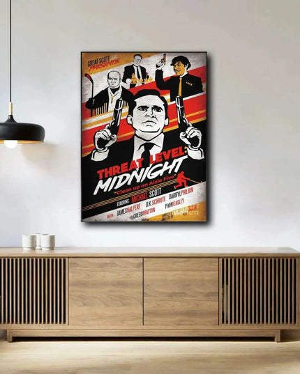 Threat Level Midnight Canvas Artwork - Unique Home Decor for Modern Living Spaces