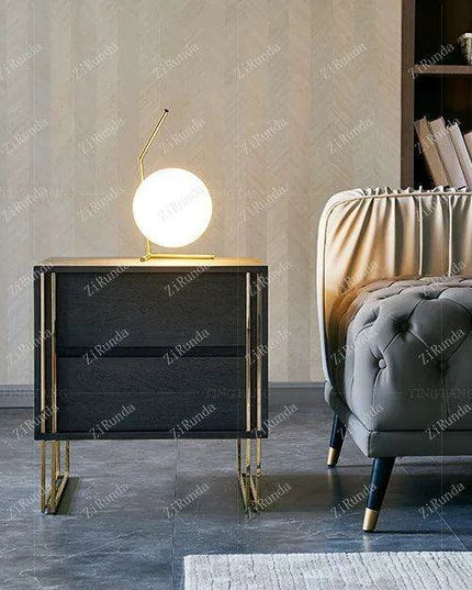 Chic Black Luxe Accent Table