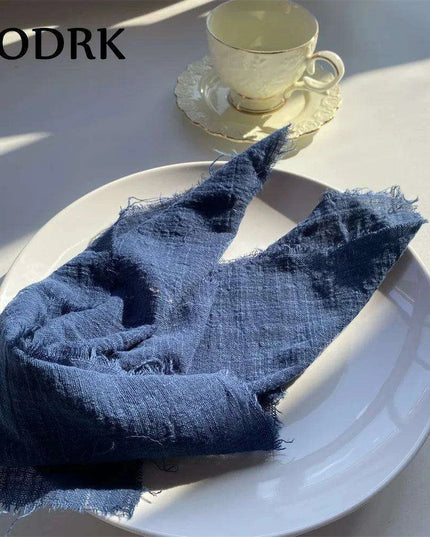 Sophisticated 10-Piece Linen-Cotton Blend Napkin Set