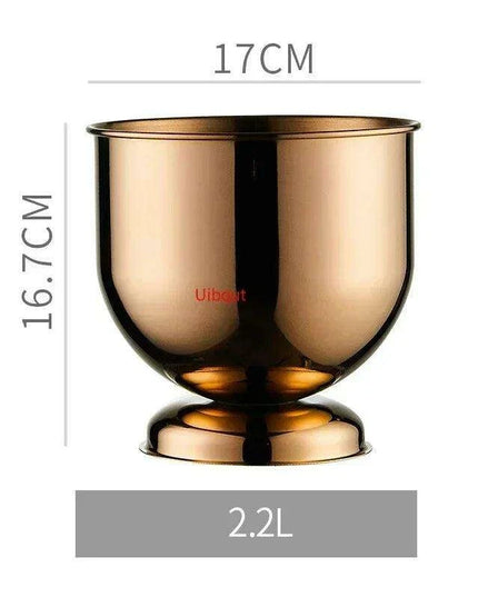 Majestic Deer Head Ice Bucket: Luxurious European Charm in Dual-Tone Design