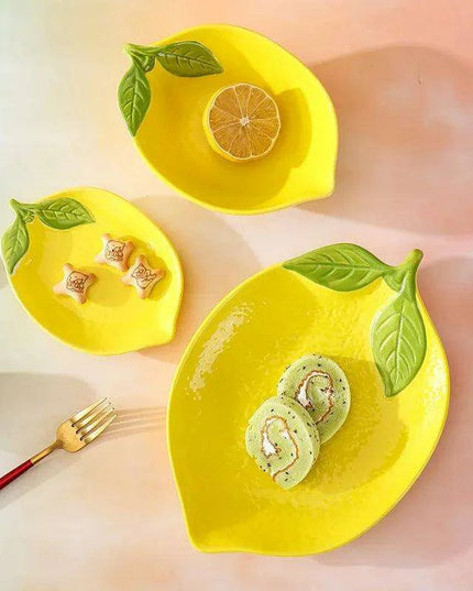 Playful Lemon-Shaped Ceramic Bowl for Salads, Soups, and Snacks - Fun Kitchen Dining Accessory