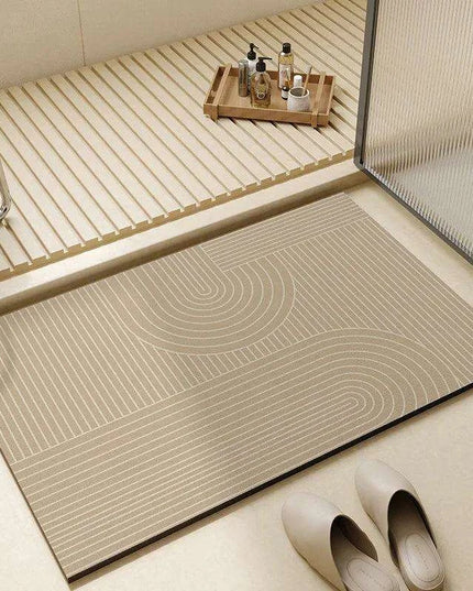 Chic Diatomite Bath Mat Set - Stylish Water-Absorbing Toilet Ensemble